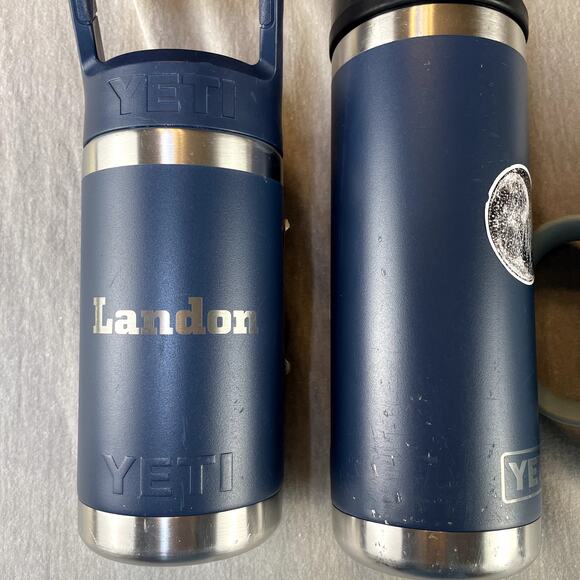 Bundle 3 preowned Yeti Hydro Flask Blue Tumblers Thermos Insulated - Picture 5 of 7